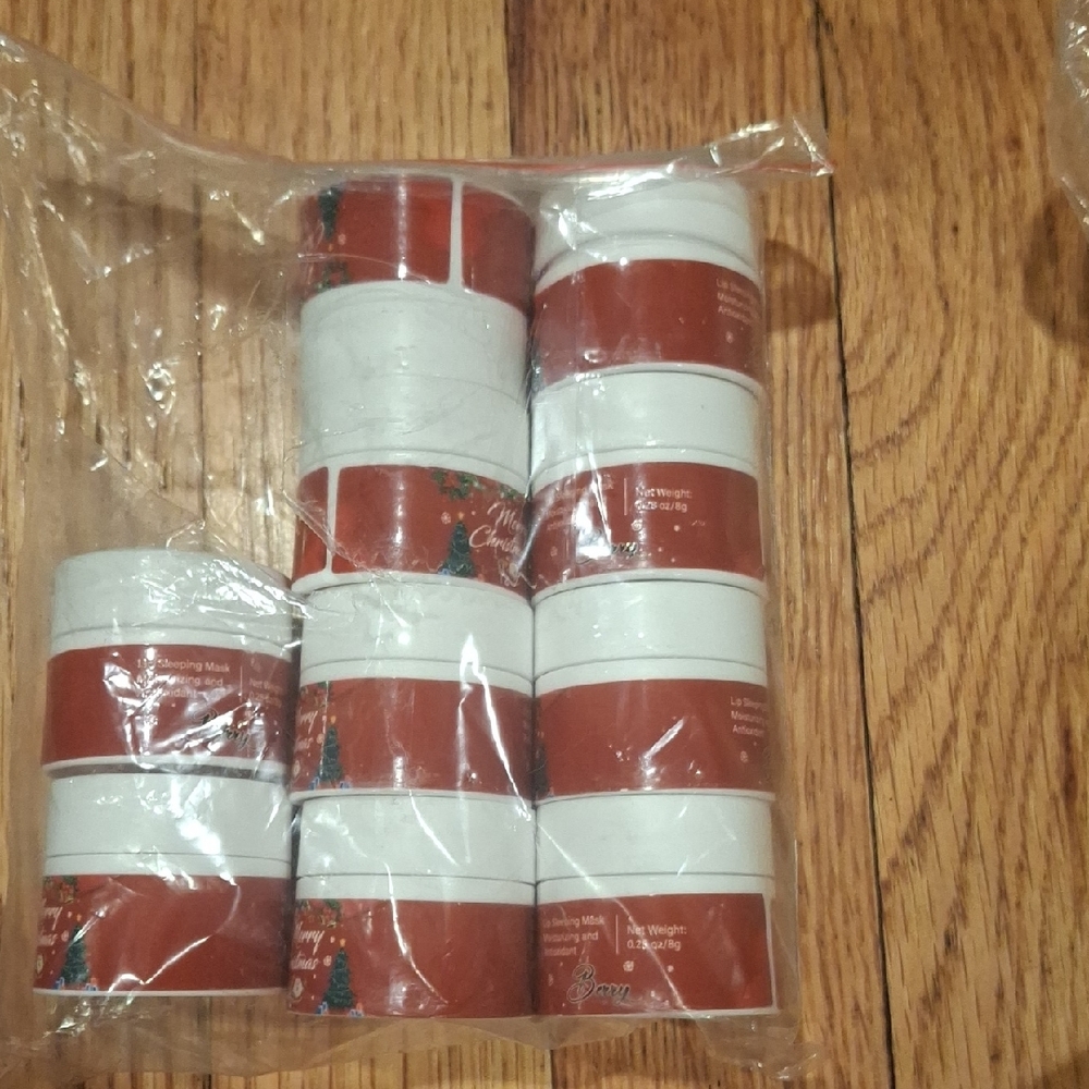 Set of Red and White Skincare Jars